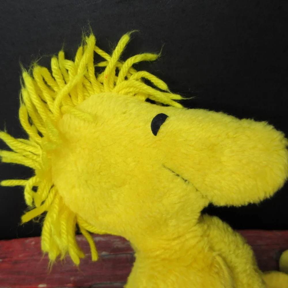 Vintage Peanuts Woodstock Plush Stuffed Animal Yellow Bird United Feature